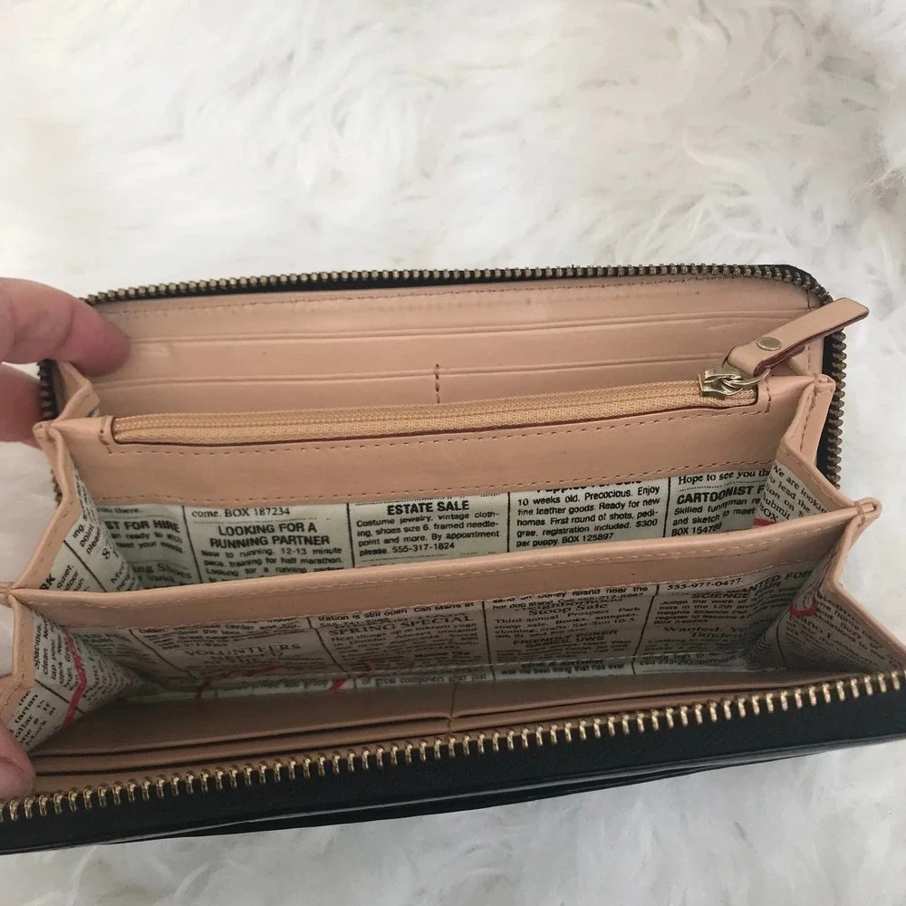 Kate Spade Neda Patent Leather Zip Around Wallet